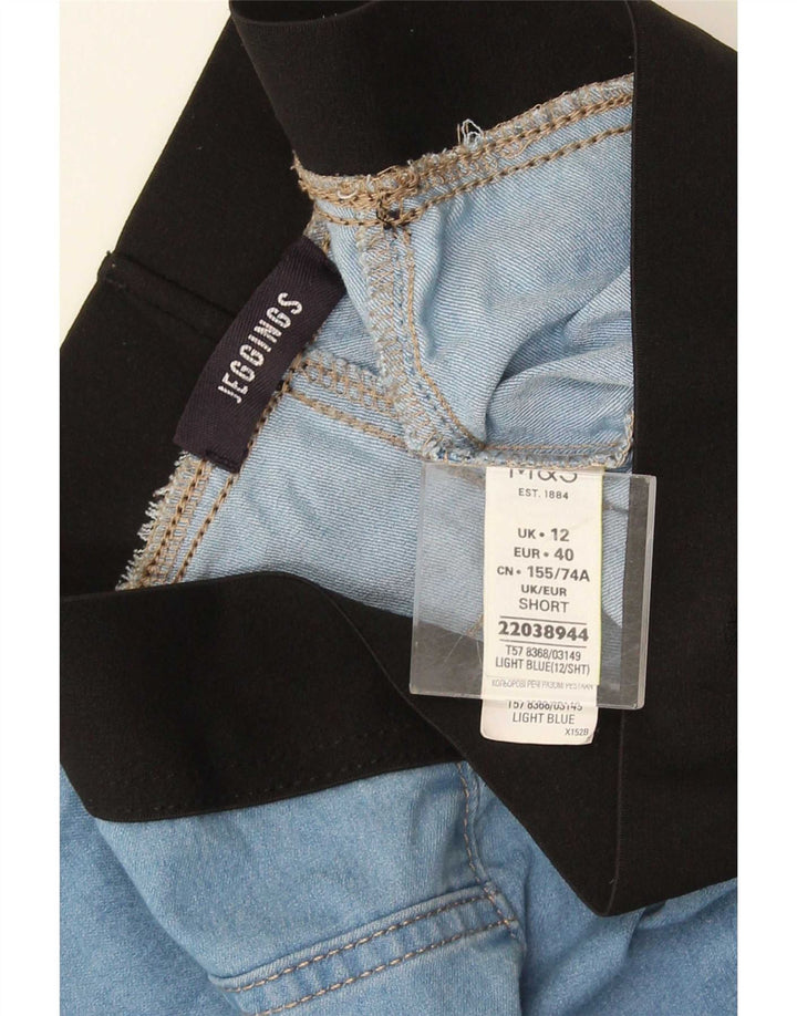 Marks & Spencer Vaqueros Jegging para mujer UK 12 Medium W30 L26 Bloque de color azul