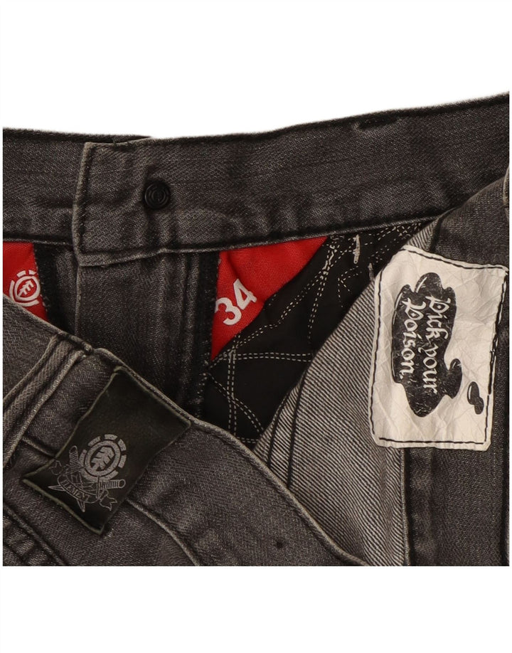 Vaqueros rectos para hombre Element W34 L33 Algodón gris