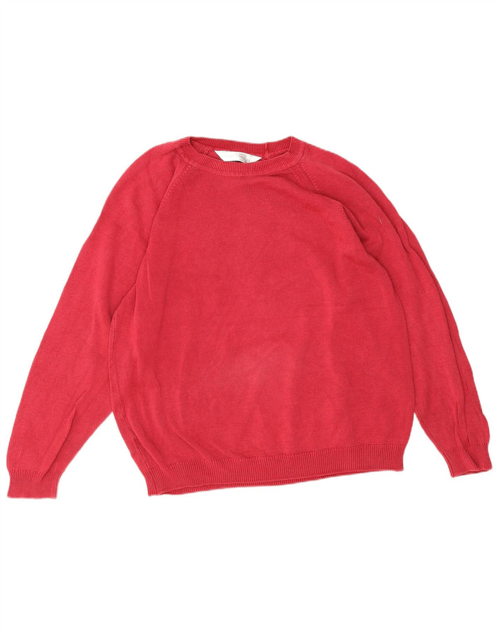 Marks & Spencer Jersey extragrande con cuello barco para mujer, talla 40, color rojo