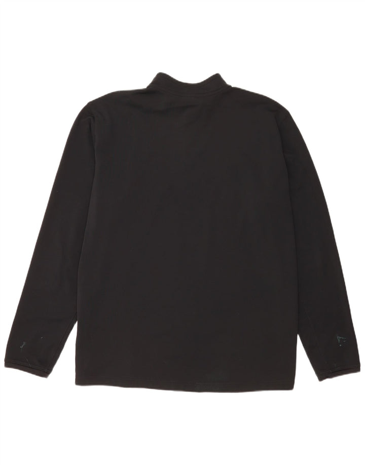 Nike Dri Fit - Chándal con cremallera y cuello para hombre, talla 2XL, poliéster negro