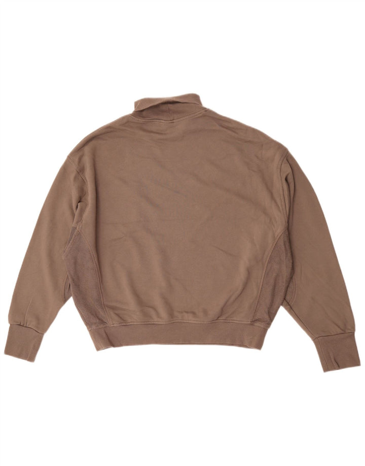 Reebok - Sudadera extragrande con cuello vuelto para mujer, talla 40, talla grande, color marrón