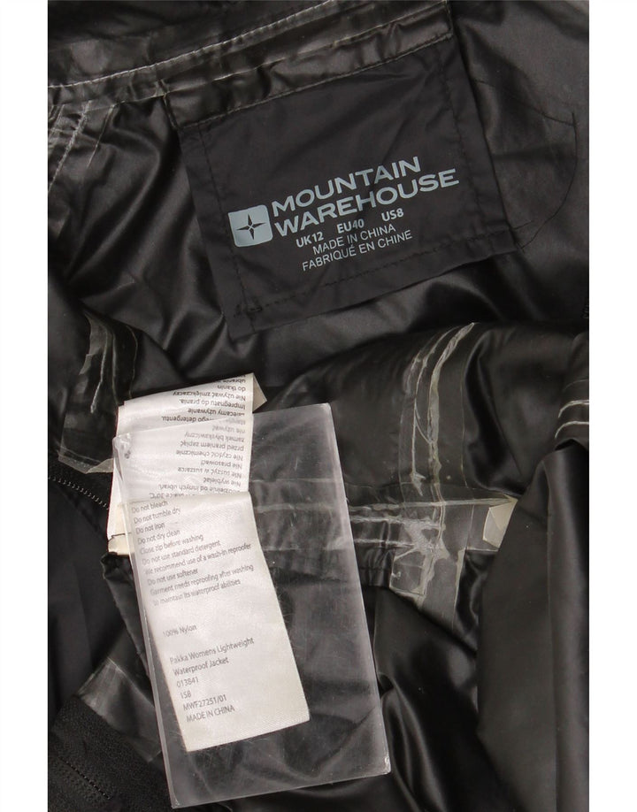 Chaqueta impermeable con capucha para mujer Mountain Warehouse UK 40 Medium Black Nylon