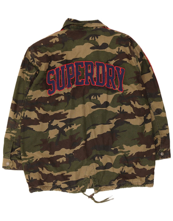 Superdry Chaqueta Militar Gráfica para Mujer Reino Unido 40 Camuflaje Caqui Mediano