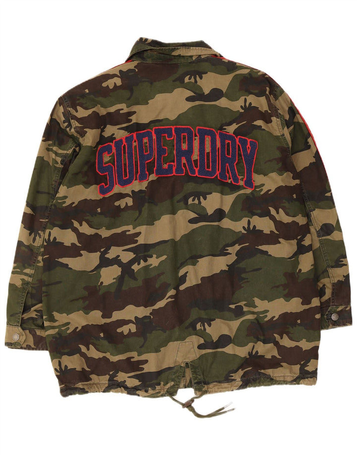Superdry Chaqueta Militar Gráfica para Mujer Reino Unido 40 Camuflaje Caqui Mediano