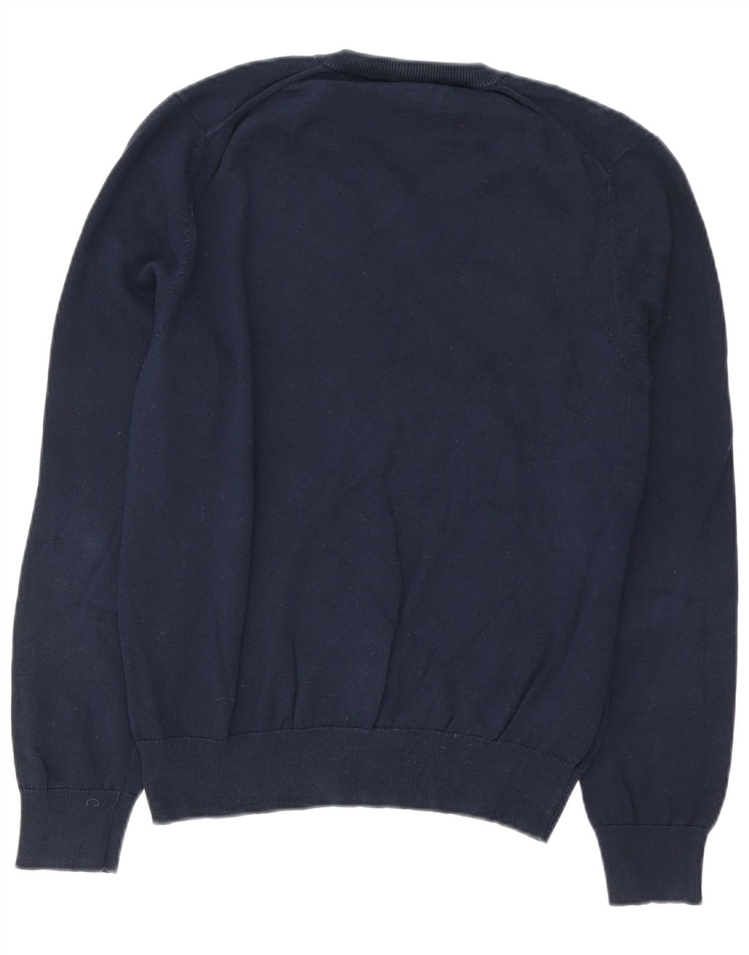 Marks & Spencer Suéter con Cuello en V para Hombre Algodón Azul Marino Mediano