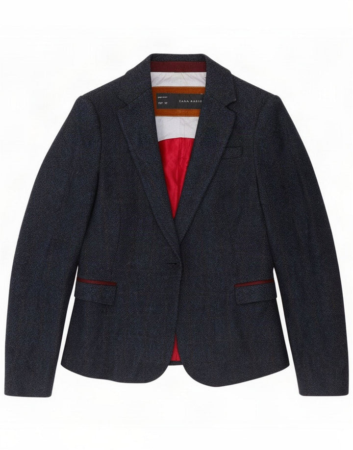 Chaqueta tipo blazer de 1 botón de Zara para mujer UK 40 Small Azul marino