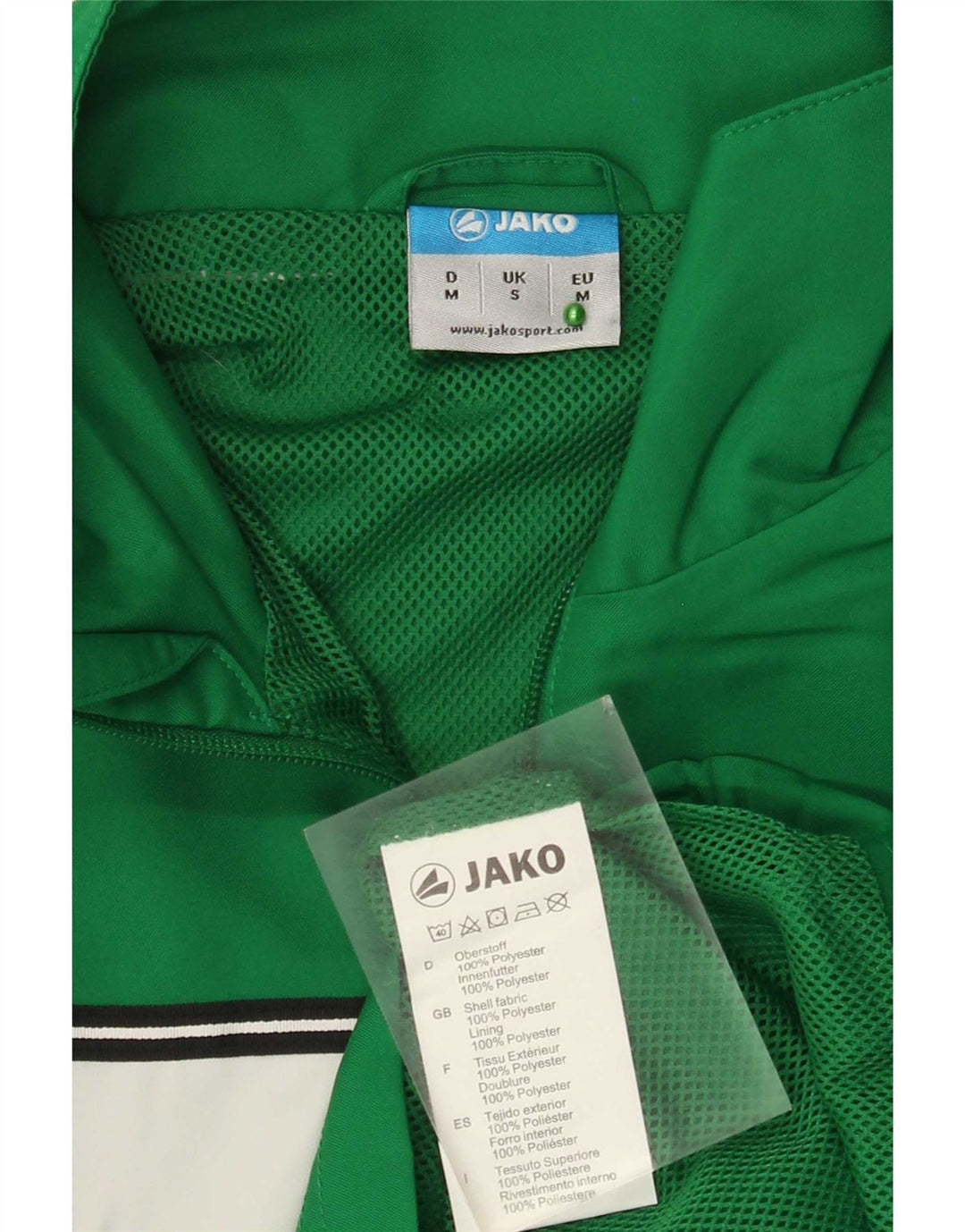 Jako Hombre Chándal Top Jacket Small Verde Colorblock Poliéster