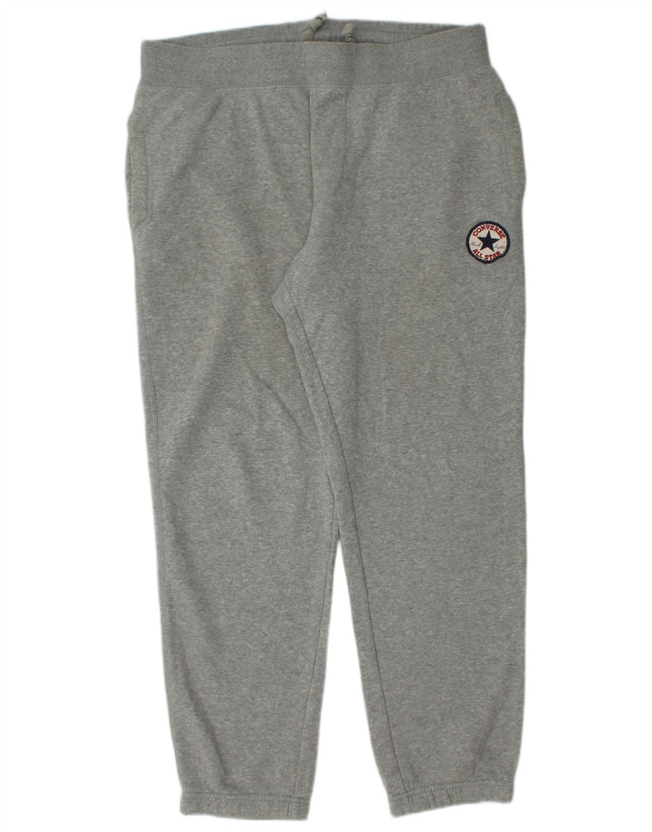 Converse Hombre Chándal Pantalones Joggers XL Gris Algodón