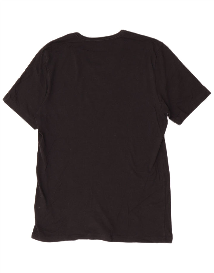 Hugo Boss Hombre Camiseta Top Medium Negro Algodón