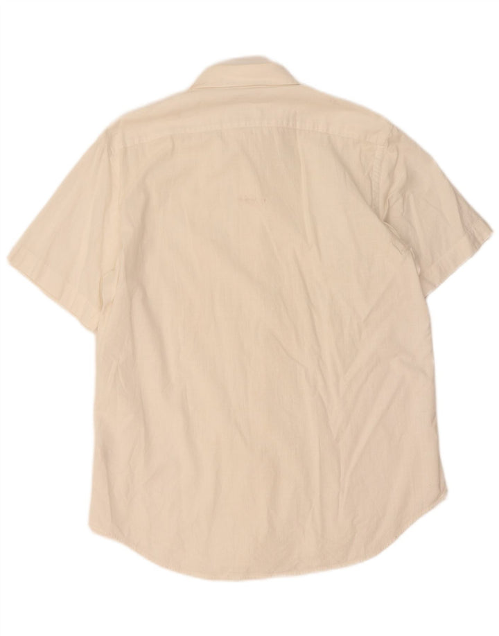 CARRERA Mens Short Sleeve Shirt Large White