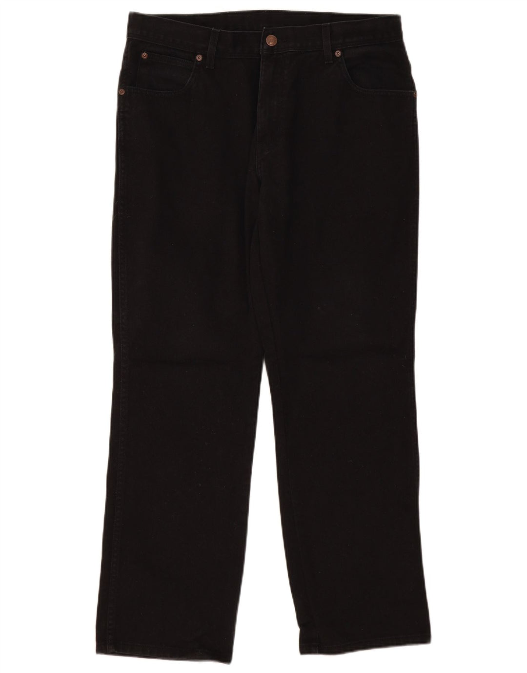 Wrangler Vaqueros rectos de corte regular para hombre W36 L30 Algodón negro