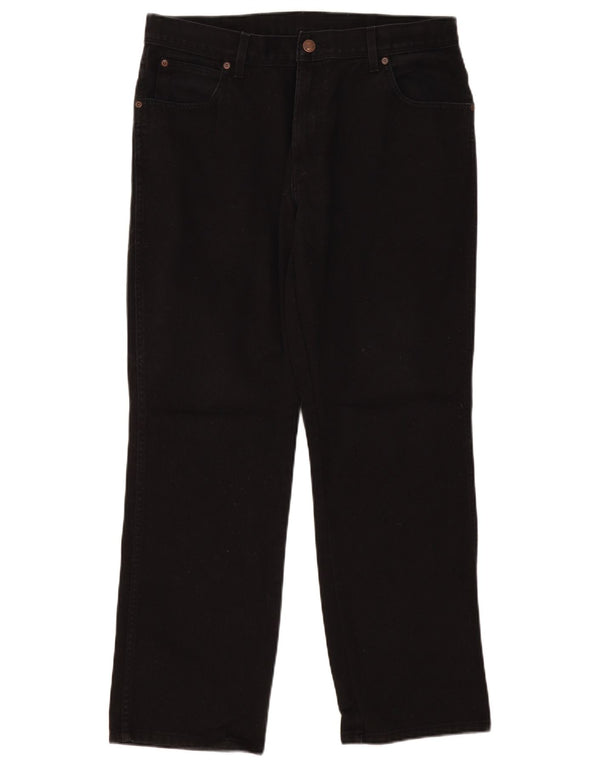 Wrangler Vaqueros rectos de corte regular para hombre W36 L30 Algodón negro