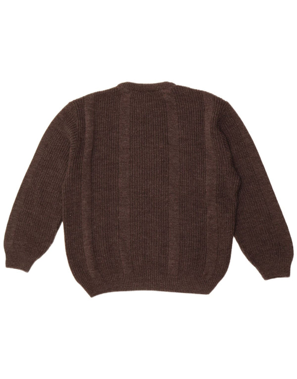 Barisal Hombre Suelto Jersey De Cuello Redondo Jersey Gris Medio Poliacrílico