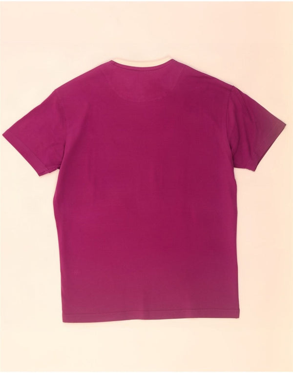 Harmont & Blaine Camiseta gráfica de corte estrecho para hombre Top XL Algodón morado