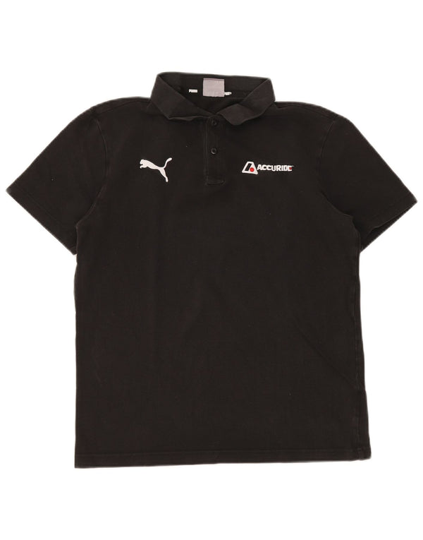 PUMA Polo para hombre de algodón negro mediano