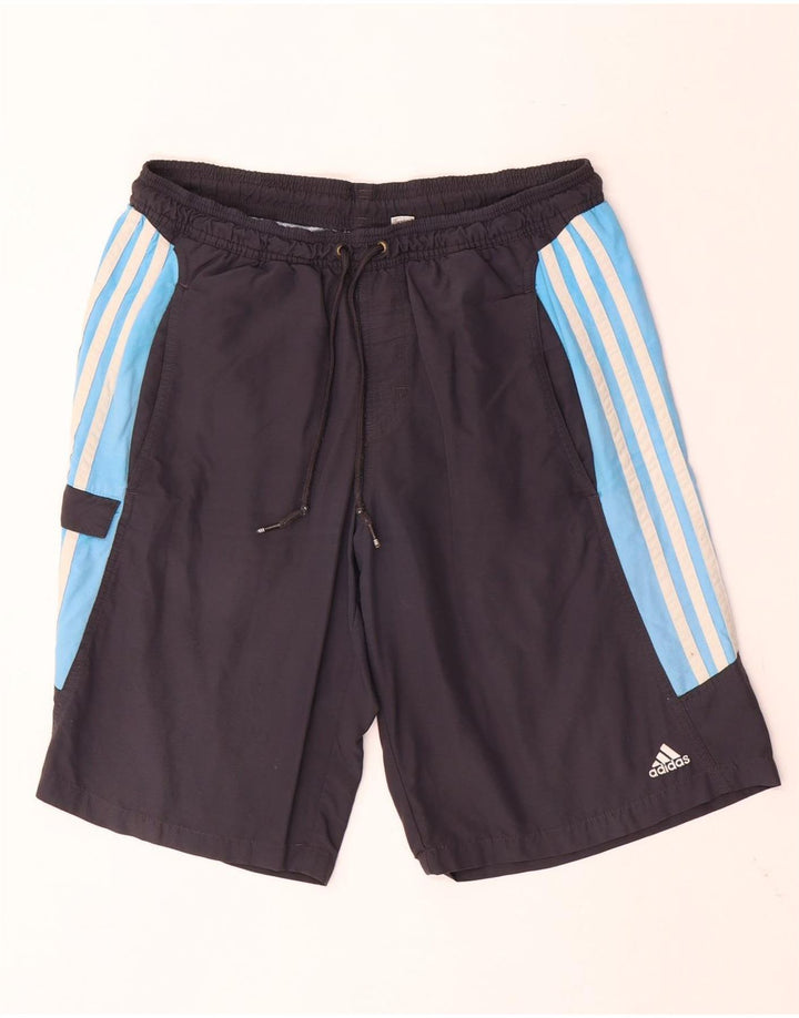 Pantalones cortos deportivos ADIDAS para hombre Poliéster color block azul marino medio