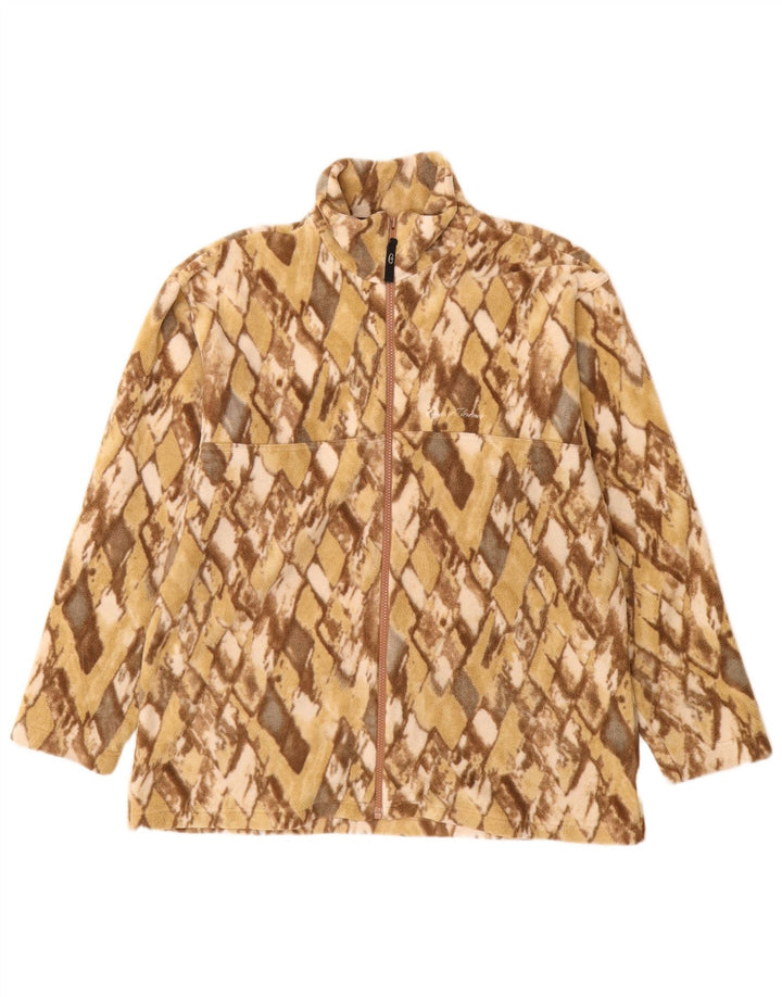 CONTE OF FLORENCE Chaqueta polar para mujer UK 16 Large Beige Argyle/Diamond