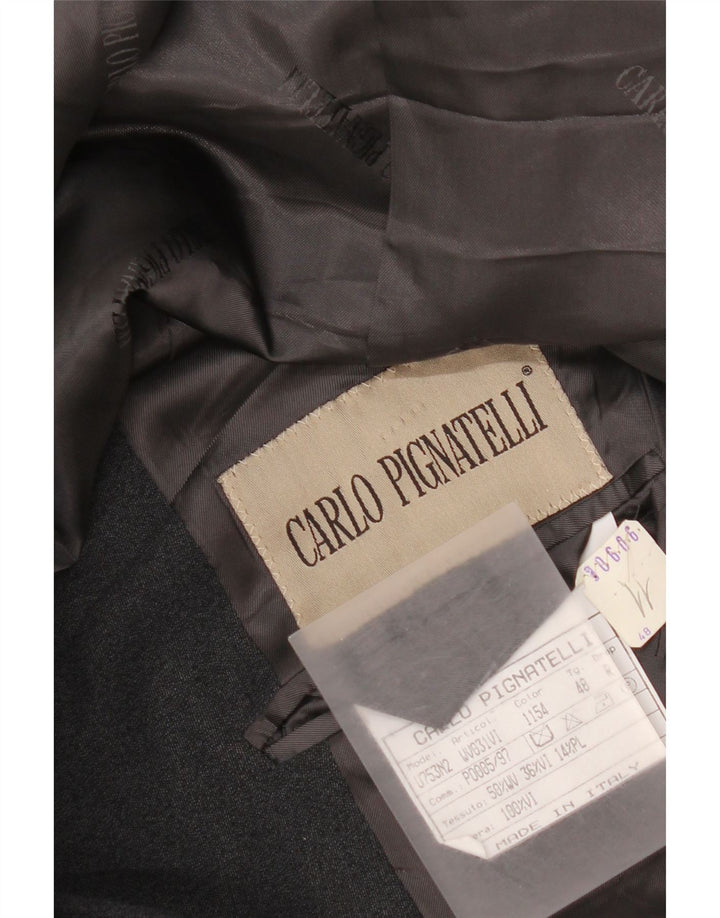 Carlo Pignatelli Chaqueta tipo blazer larga con 4 botones para hombre IT 48 Gris medio