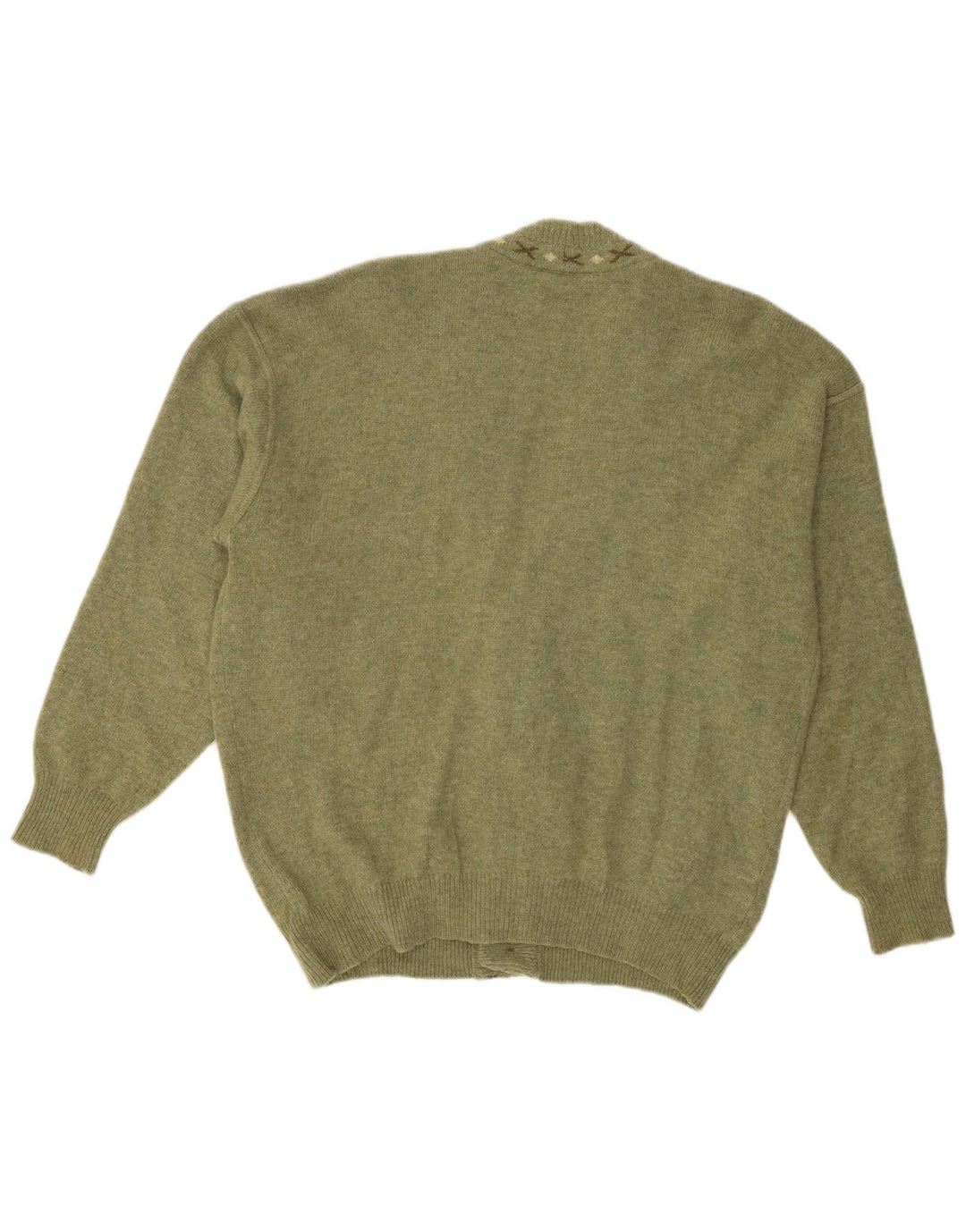 Baroni Cárdigan para Hombre IT 48 Verde Medio Argyle/Diamante
