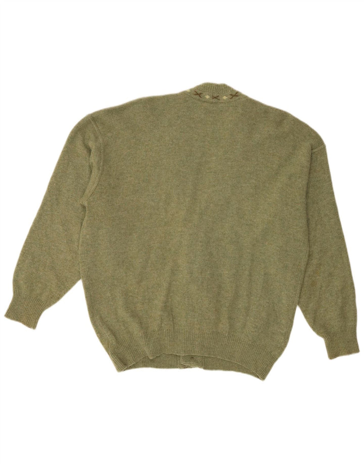 Baroni Cárdigan para Hombre IT 48 Verde Medio Argyle/Diamante