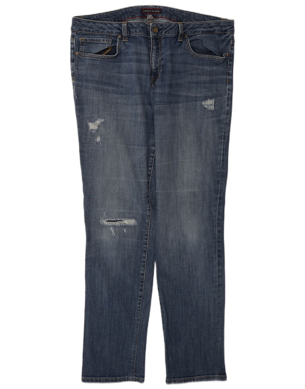 Tommy Hilfiger Vaqueros Slim Desgastados para Mujer W36 L31 Algodón Azul