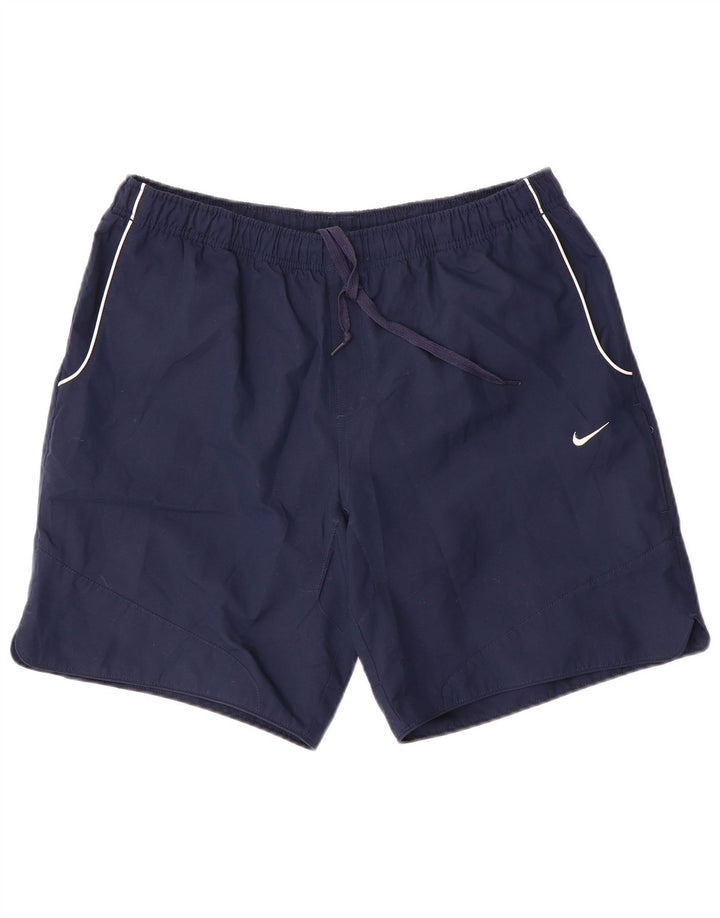 Nike - Pantalones cortos deportivos para hombre, talla grande, poliéster, color azul marino