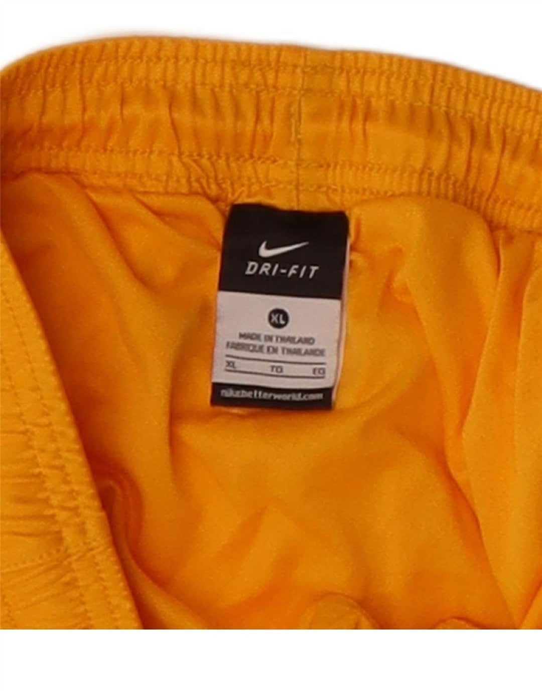 NIKE Mens Dri Fit Sport Shorts XL Yellow Polyester