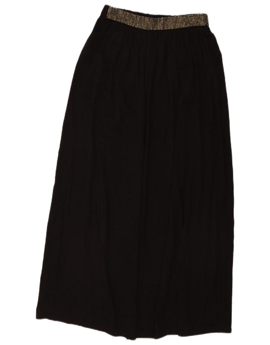 ZARA Mujer Maxi Falda Plisada Mediana W28 Negro