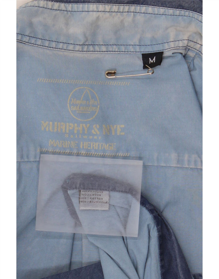 Camisa Murphy & Nye Hombre Algodón Azul Medio