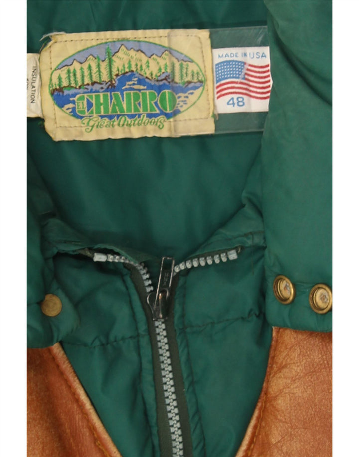 Chaqueta Charro Hombre Acolchada IT 48 Verde Medio Colorblock
