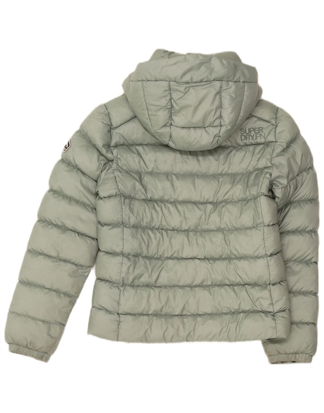 Superdry Chaqueta Acolchada Con Capucha Para Mujer UK 42 Poliéster Verde Medio