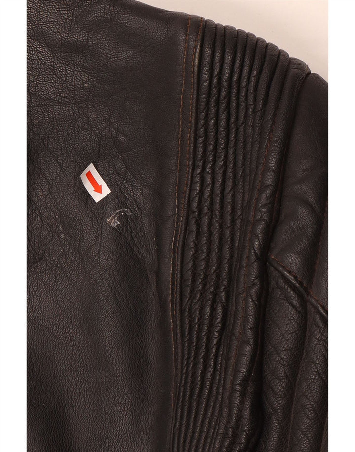 Modeka Chaqueta motera de cuero para hombre UK 38 Medium Black Leather