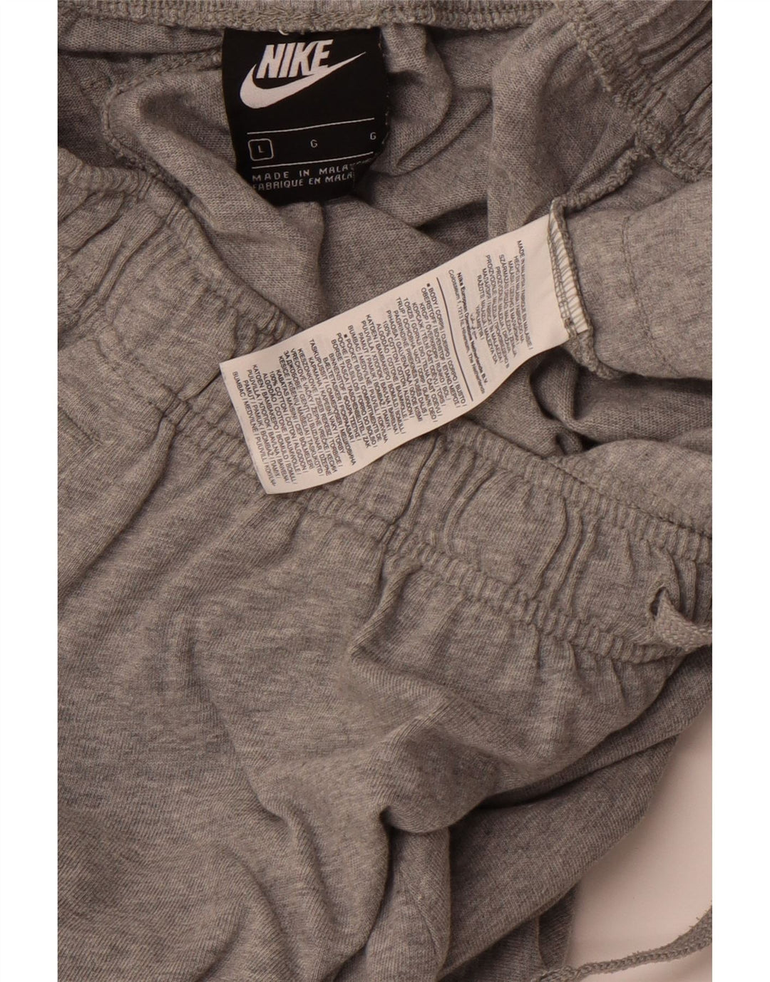 Pantalones cortos deportivos NIKE para hombre, algodón gris grande