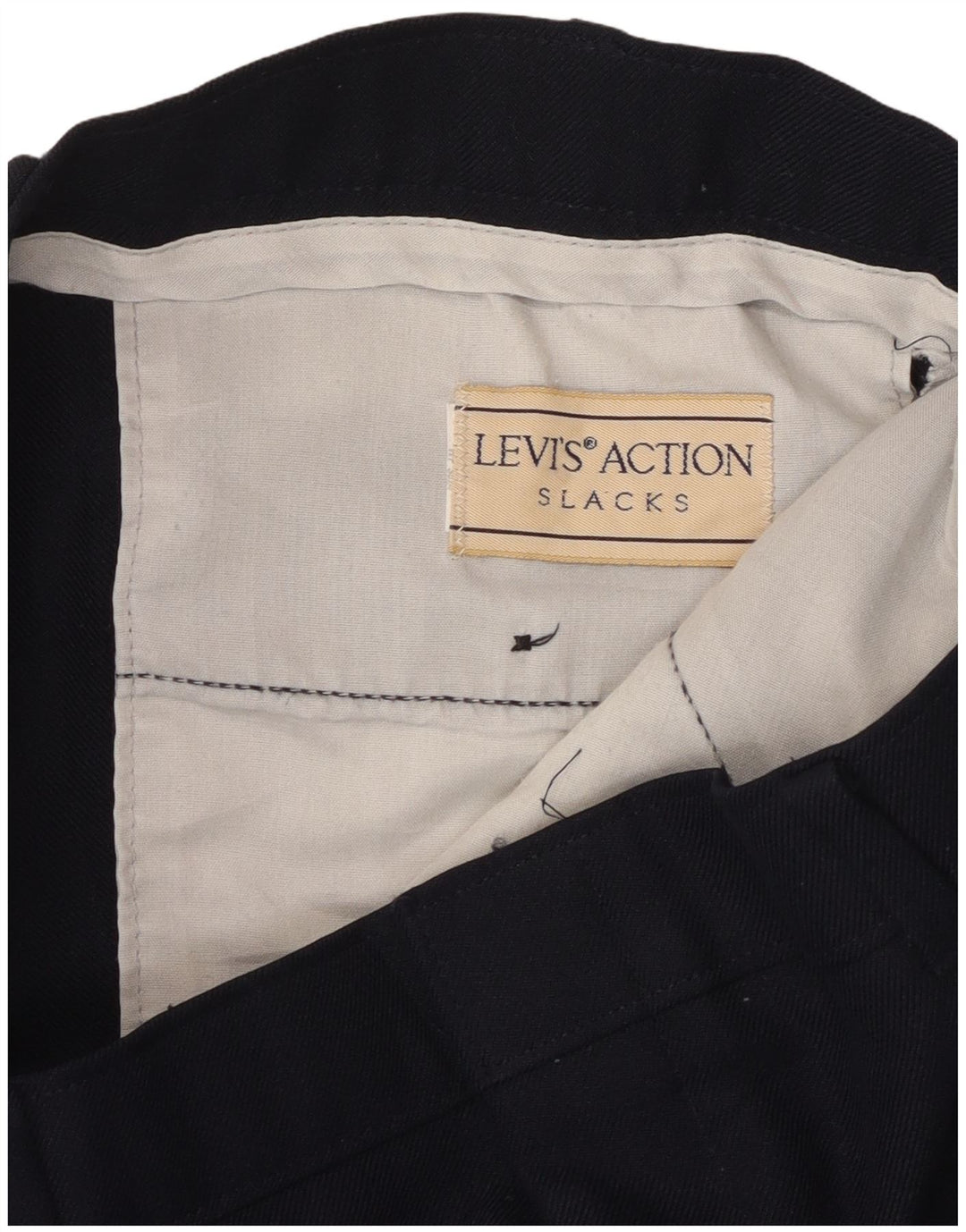 LEVI'S Pantalones casuales rectos Action Slacks para hombre W38 L30 Azul marino