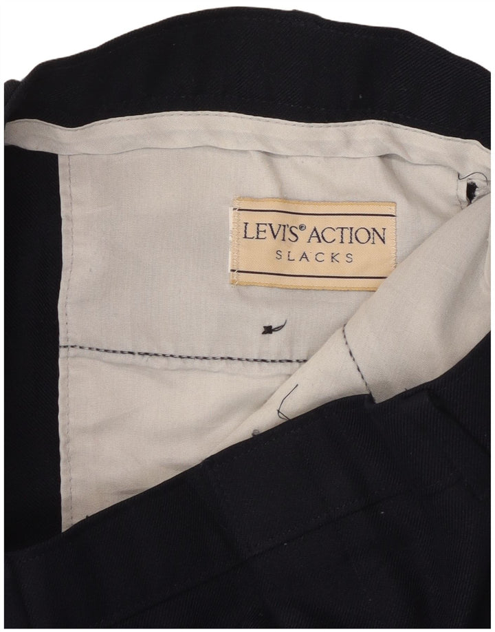 LEVI'S Pantalones casuales rectos Action Slacks para hombre W38 L30 Azul marino