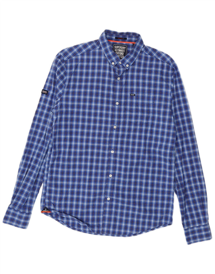 Superdry Camisa Regular Fit De Cuadros Azul Medio