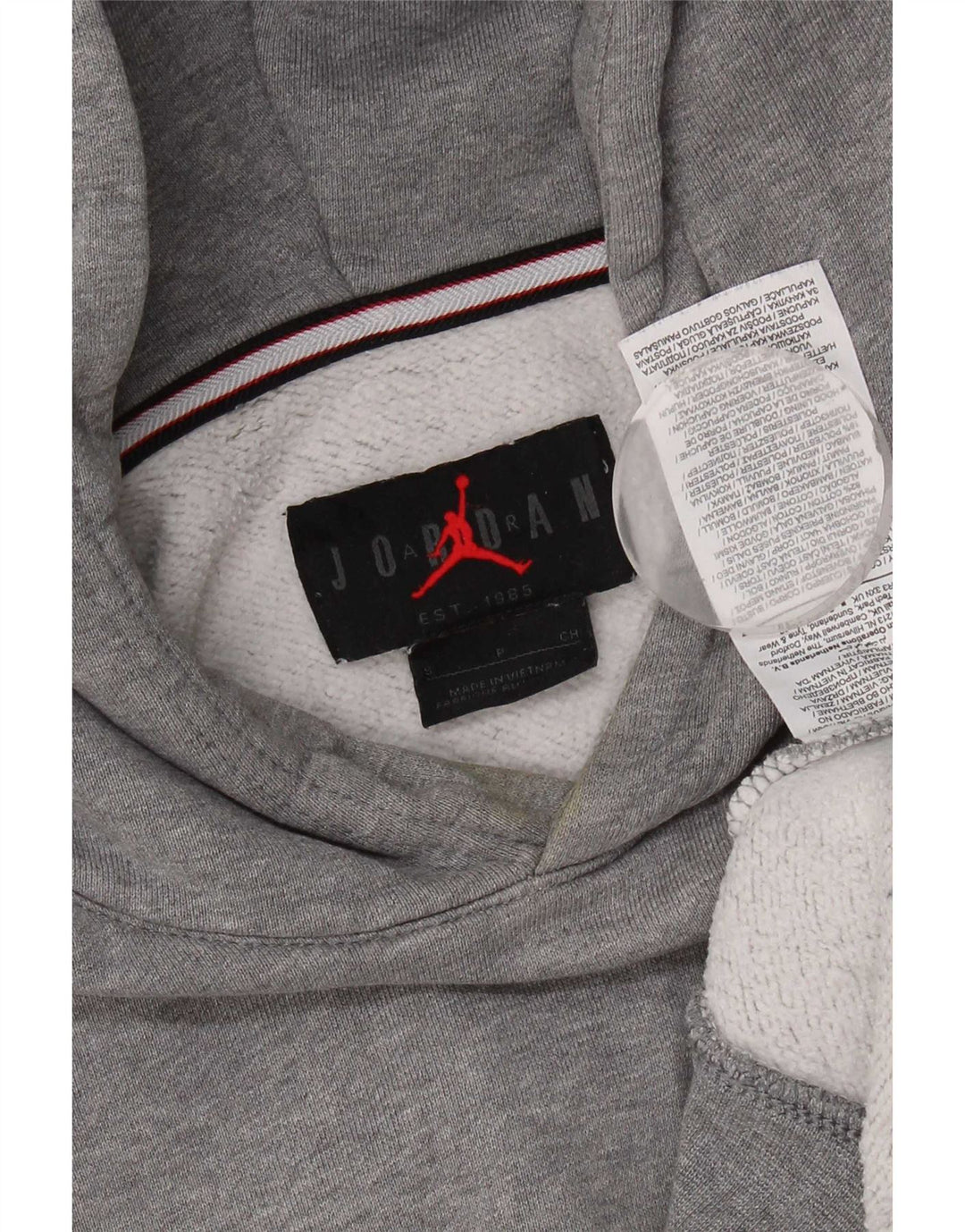 Jordan Mens Air Sudadera con capucha Jumper Pequeño Gris Algodón
