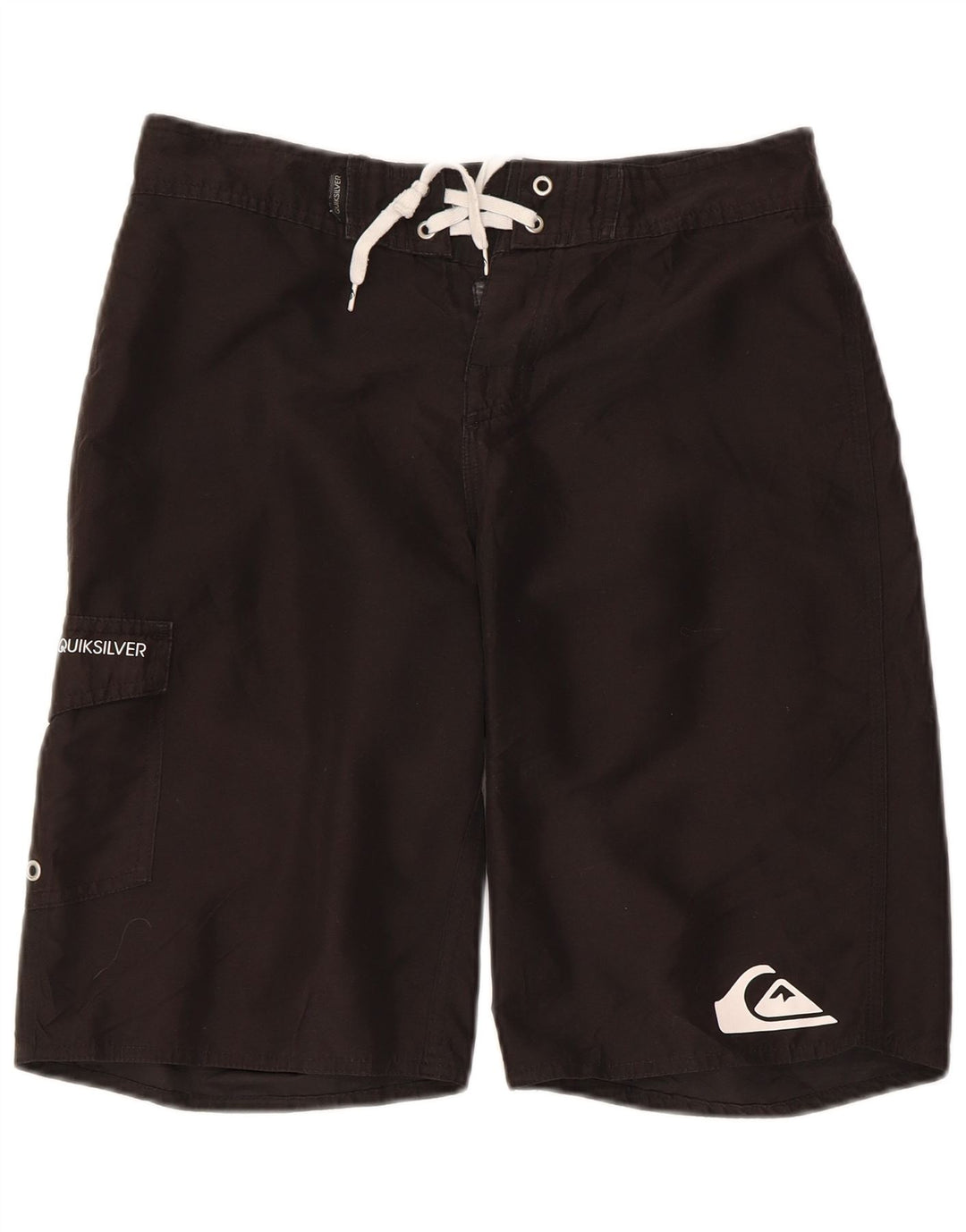 Quiksilver Hombre Graphic Bañador Shorts Pequeño Poliéster Negro