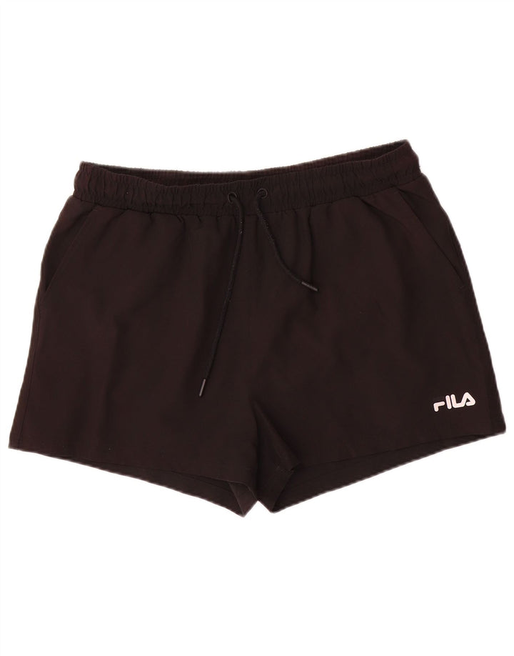 Fila Shorts deportivos para mujer UK 44 Grande Poliéster negro