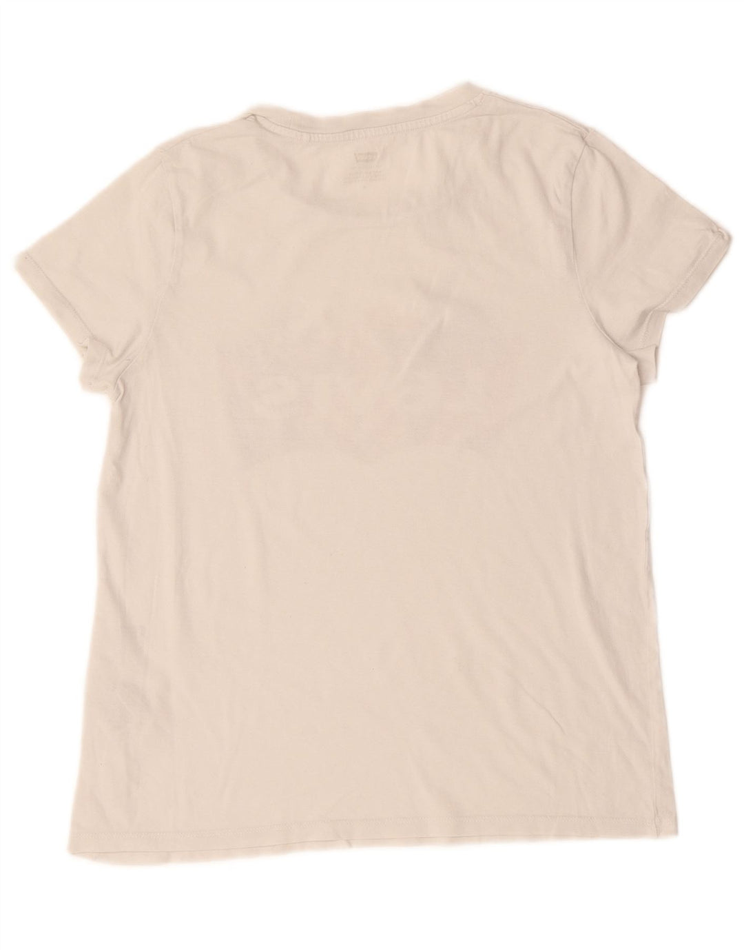 Levi's Camiseta gráfica para mujer Top UK 12 Medium White Cotton
