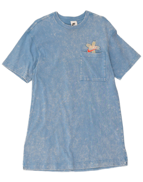 Nike Vestido tipo camiseta para mujer UK 10 Small Blue Tie Dye Algodón