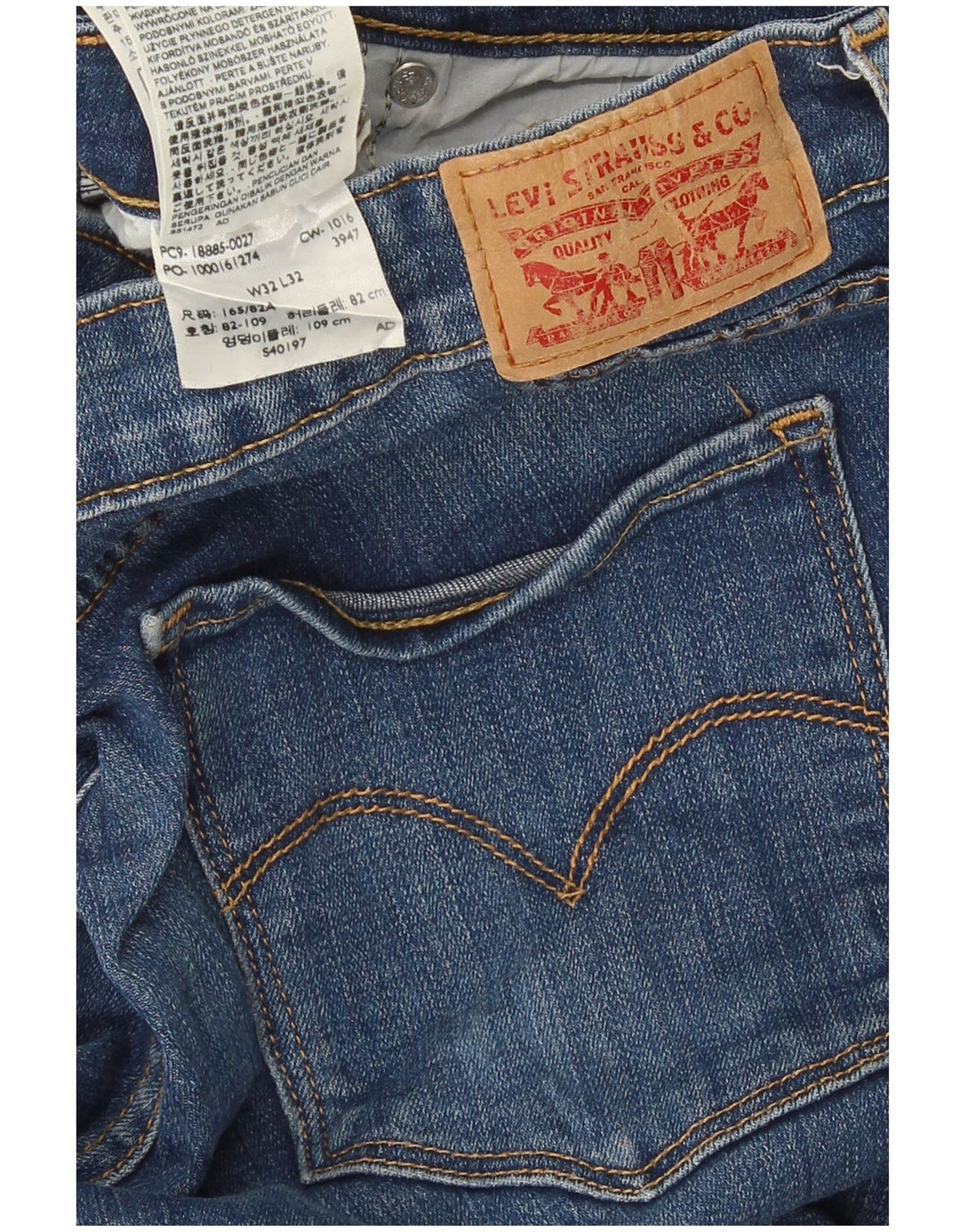 Levi's Mujer 715 Vaqueros Bootcut W32 L32 Algodón Azul