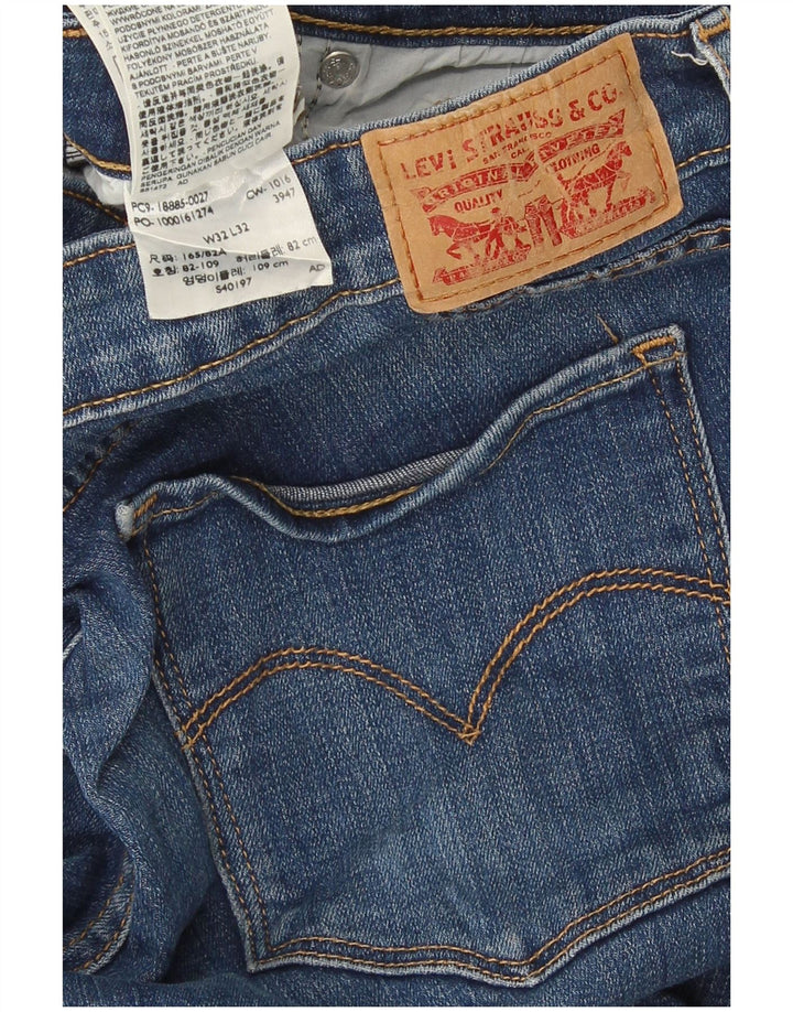 Levi's Mujer 715 Vaqueros Bootcut W32 L32 Algodón Azul