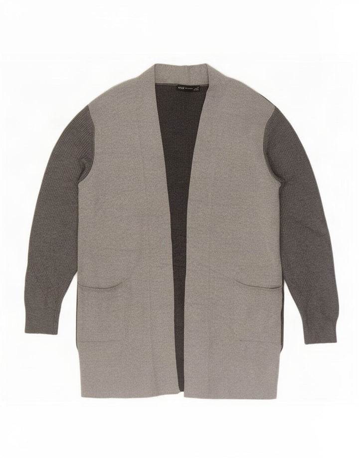 Marks & Spencer Suéter Cárdigan Largo para Mujer UK 44 Grande Gris
