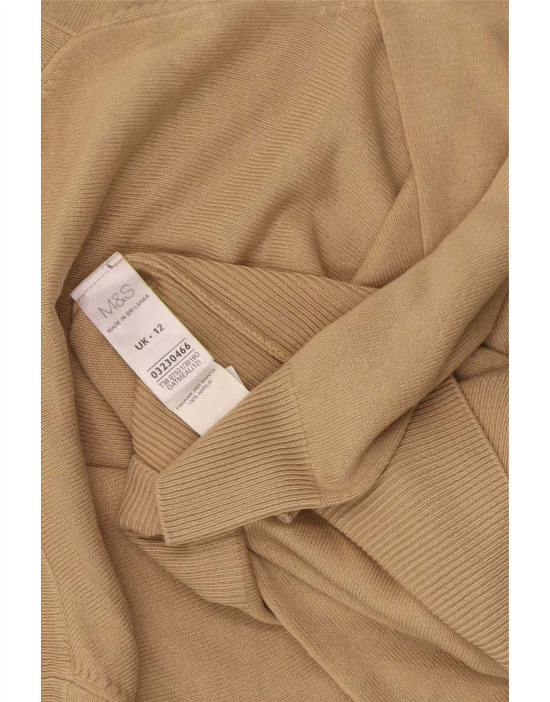 Marks & Spencer Jersey con cuello vuelto para mujer UK 40 Acrílico marrón medio