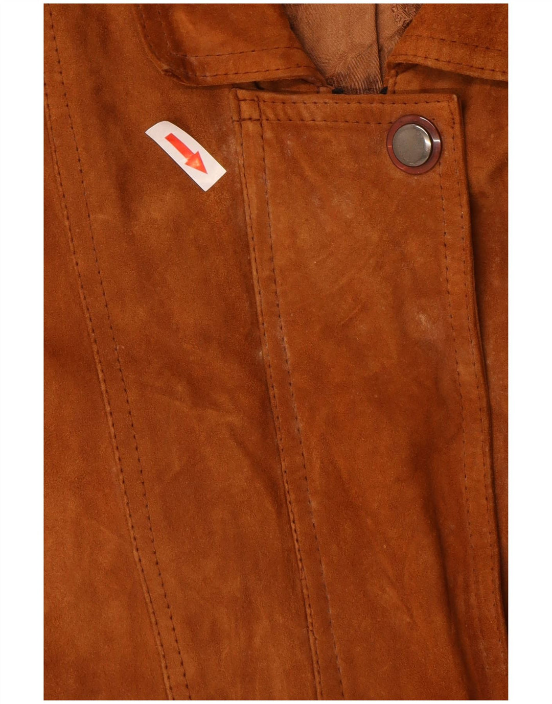 Vintage mujer ante abrigo Reino Unido 16 marrón grande