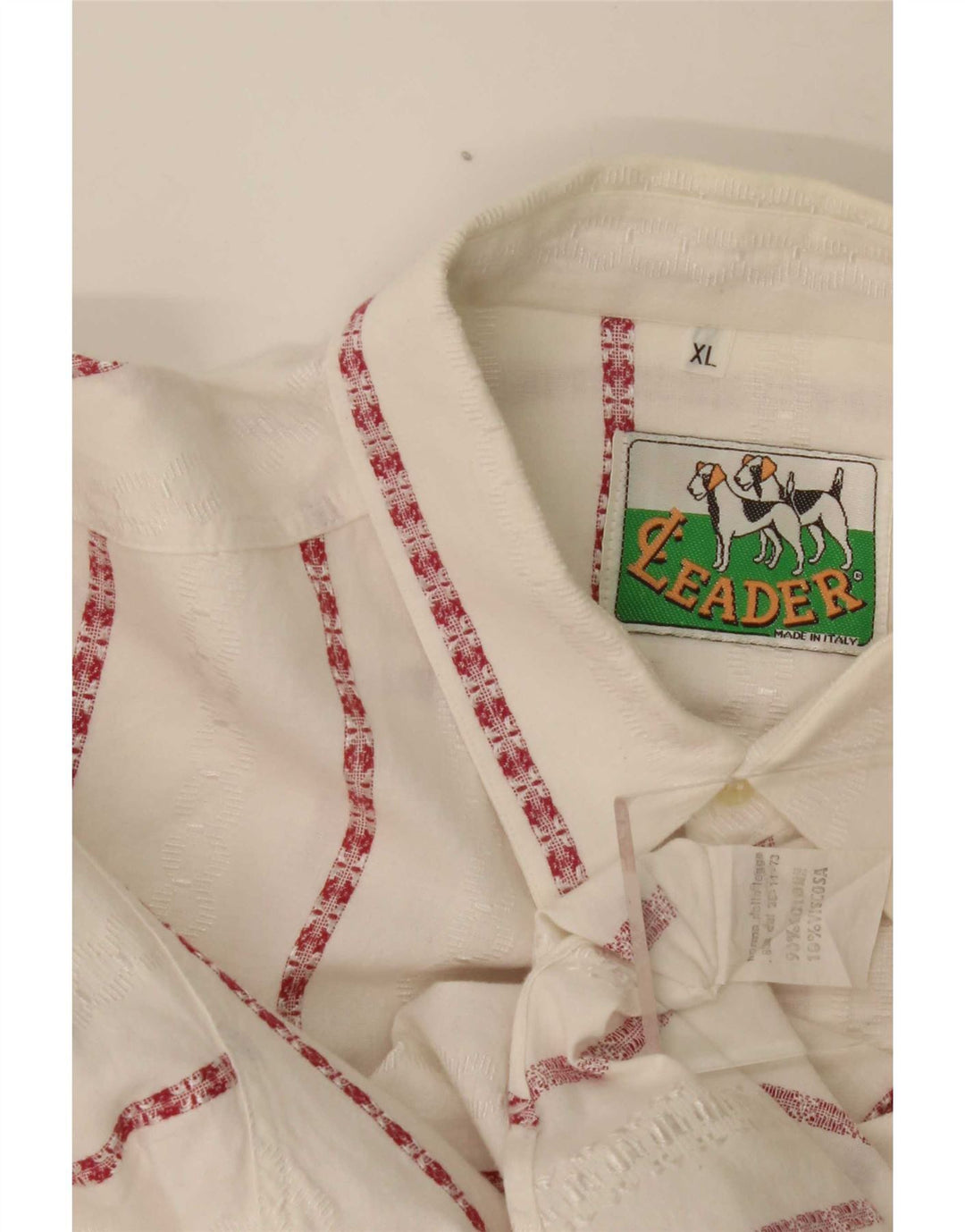 Camisa Leader Hombre XL Algodón Rayas Blancas