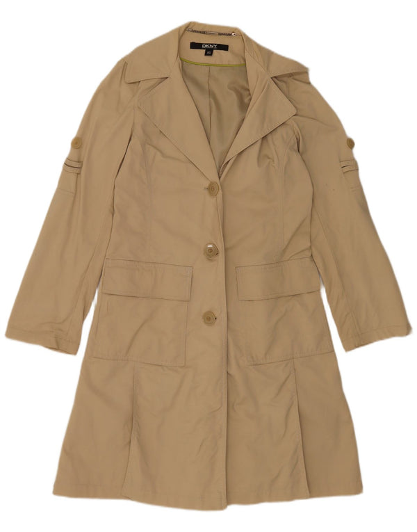 Dkny Gabardina extragrande para mujer UK 6 XS Algodón marrón