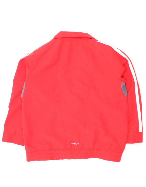 Adidas Chicos Climalite Chándal Top Chaqueta 4-5 Años Rojo Colorblock