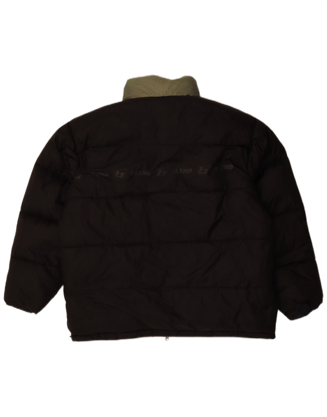 BLEND Chaqueta acolchada holgada con estampado gráfico para hombre, talla 40, color rojo grande